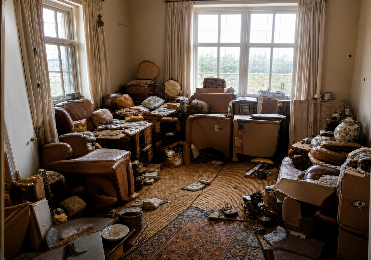 Living room before a complete deceased estate clearance